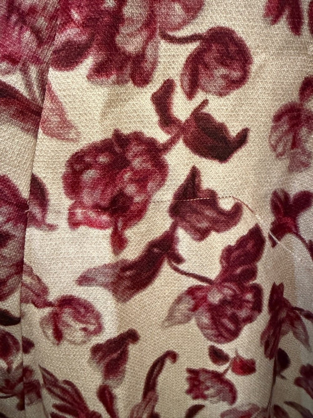 Gal Meets Glam Edith Cream Midi Dress with Berry Floral Print - Picture 4 of 9